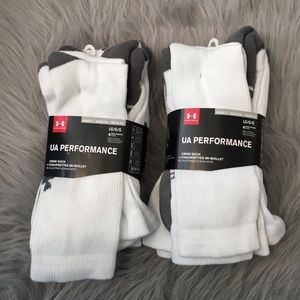 UA Performance Men's Crew Socks Size L -8 pair NWT